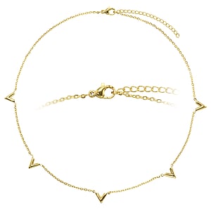 Halskette Edelstahl PVD Beschichtung (goldfarbig) Dreieck Buchstabe Zahl Ziffer