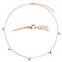 Halskette aus Edelstahl mit PVD Beschichtung (goldfarbig). Lnge:39-44cm. Lnge verstellbar. Glnzend.  Dreieck Buchstabe Zahl Ziffer