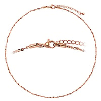 Halskette aus Edelstahl mit PVD Beschichtung (goldfarbig). Lnge:38-42cm. Lnge verstellbar. Glnzend.