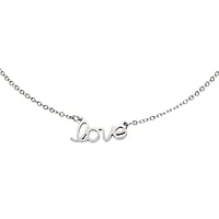 Necklace out of Stainless Steel. Length:38-45cm. Width:18mm. Adjustable length. Shiny.  Love Affection