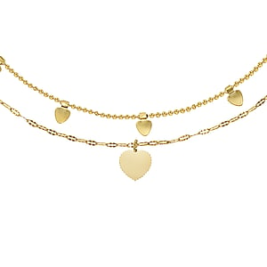 Necklace Stainless Steel PVD-coating (gold color) Heart Love