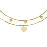 Halskette Edelstahl PVD Beschichtung (goldfarbig) Herz Liebe
