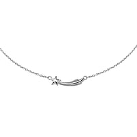 Necklace out of Silver 925. Width:18mm. Length:40-45cm. Adjustable length. Shiny.  Star