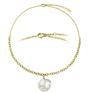 PAUL HEWITT Perlen Halskette Edelstahl Gold-Beschichtung (vergoldet) Ssswasserperle