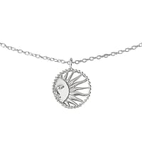 Necklace out of Silver 925. Diameter:12mm. Length:42cm+45cm. Adjustable length. Shiny.