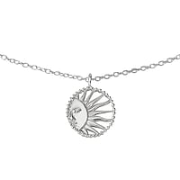 Collier en Argent 925. Diamtre:12mm. Longueur:42cm+45cm. Longueur ajustable. brillant.