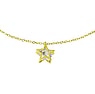 Necklace Stainless Steel zirconia PVD-coating (gold color) Star