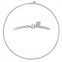 Collana in argento con Cristallo. Larghezza:2mm. Lunghezza:40cm. Pietra(e) fissata(e) dalla montatura. brillante.