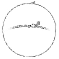 Collana in argento con Cristallo. Larghezza:2mm. Lunghezza:40cm. Pietra(e) fissata(e) dalla montatura. brillante.