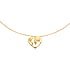 Pendente catena Acciaio inox Rivestimento PVD (colore oro) Cuore Amore Mondo Terra