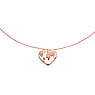 Necklace Stainless Steel PVD-coating (gold color) Heart Love Earth World