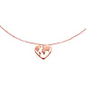 Collier Acier inoxydable Revtement PVD (couleur or) Coeur Amour Monde Terre