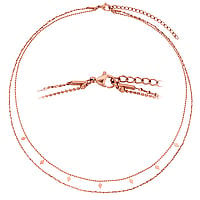 Halskette aus Edelstahl mit PVD Beschichtung (goldfarbig). Lnge:42-48cm. Lnge verstellbar. Glnzend.
