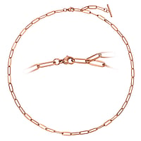 Halskette aus Edelstahl mit PVD Beschichtung (goldfarbig). Querschnitt :4,3mm. Länge:50cm. Länge verstellbar. Glänzend.