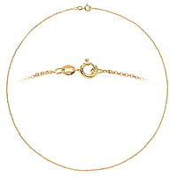 Silber-Halskette mit Gold-Beschichtung (vergoldet). Querschnitt :1,6mm. Min. Quer-Durchmesser:1,6mm. Min. Längs-Durchmesser:3,5mm. Gewicht:1,4g. Glänzend.