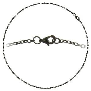 Halskette Edelstahl PVD Beschichtung (schwarz)