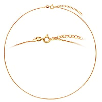 Collana in argento con Dorato. Lunghezza:45-50cm. Sezione:1,1mm. Diametro trasversale minimo:1,1mm. Diametro longitudinale minimo:2,8mm. Lunghezza variabile. brillante.