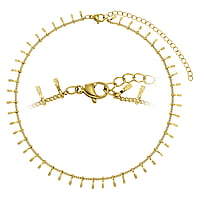 Choker aus Edelstahl mit PVD Beschichtung (goldfarbig). Lnge:31-39cm. Lnge verstellbar. Glnzend.