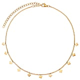 Choker Acero fino Revestimiento PVD (color oro) Flor