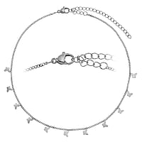 Choker aus Edelstahl. Lnge:31-39cm. Lnge verstellbar. Glnzend.  Schmetterling Sommervogel