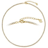 Choker Silver 925 Crystal PVD-coating (gold color)