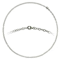 Silver necklace Cross-section:3mm. Minimal transverse diameter:3mm. Minimal longitudinal diameter:3,9mm.