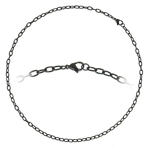 Necklace Stainless Steel Black PVD-coating