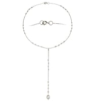 Collana di perle in Argento 925. Larghezza:8mm. Lunghezza:42cm.