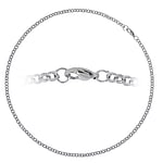 Stainless steel necklace Cross-section:4mm. Minimal transverse diameter:4mm. Minimal longitudinal diameter:5,2mm.