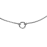 Necklace out of Stainless Steel. Diameter:17mm. Minimal transverse diameter:3,1mm. Minimal longitudinal diameter:3,1mm. Length:67cm. Shiny.