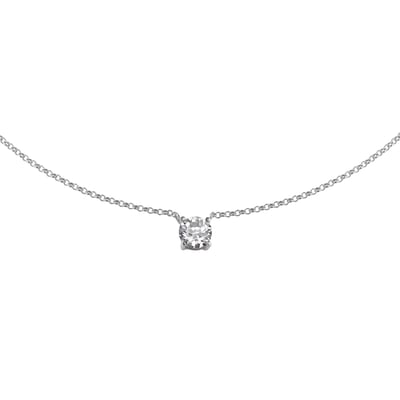 Collier argent et zircons Fabi main image 1