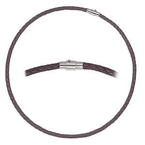 Simple necklace Leather Stainless Steel