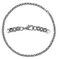 Necklace out of Stainless Steel. Cross-section:7mm. Minimal transverse diameter:7mm. Minimal longitudinal diameter:7,2mm.