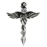 Silver pendant Silver 925 zirconia Cross Wings