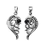 Silver pendants Silver 925 Black onyx Heart Love Love Affection Eternal Loop Eternity