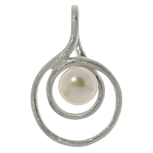 Colgante de plata Plata 925 Perla de agua dulce Espiral