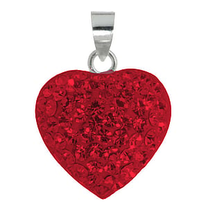 Silver pendant Silver 925 Crystal Heart Love