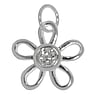 Silver pendant Crystal Flower