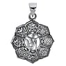 Pendentifs en argent Argent 925 Fleur Om Aum Dieu