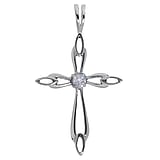 Silver pendant Silver 925 zirconia Cross