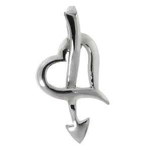 Colgante de plata Plata 925 Corazn Amor Corazn_diablo Corazn_con_cuernos Flecha