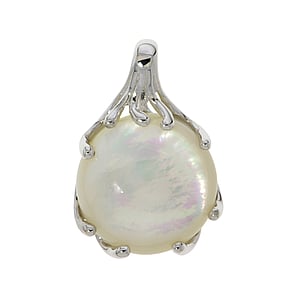 Shell pendant Silver 925 rhodanized Mother of Pearl