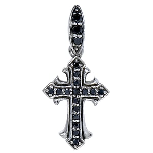 Zilveren hanger Zilver 925 Kristal kruis