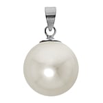 Ciondoli d'argento con Perla sintetica. Diametro d'ochiello trasversale:3mm. Diametro d'ochiello longitudinale:4,4mm.