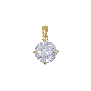 Silver pendant zirconia Gold-plated