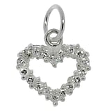  Argent 925 Cristal Coeur Amour