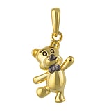  Plata 925 Revestido de oro Oso Oso_de_peluche Oso_de_felpa