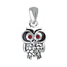 Silver pendant Silver 925 Crystal Enamel Owl