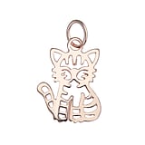 Silver pendants Silver 925 Black PVD-coating Cat Male_cat Tom_cat