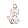 Pendentifs en argent Argent 925 Revtement PVD noir Chat Matou